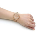 Fossil Riley Multifunction Rose Gold Dial Rose Gold Steel Strap Watch for Women - ES2811