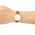 Burberry The Classic Champagne Dial Brown Leather Strap Watch for Women - BU10101