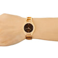 Calvin Klein Class Brown Dial Rose Gold Steel Strap Watch for Women - K6R2362K