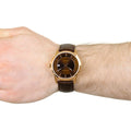 Calvin Klein Infinity Brown Dial Brown Leather Strap Watch for Men - K5S346GK