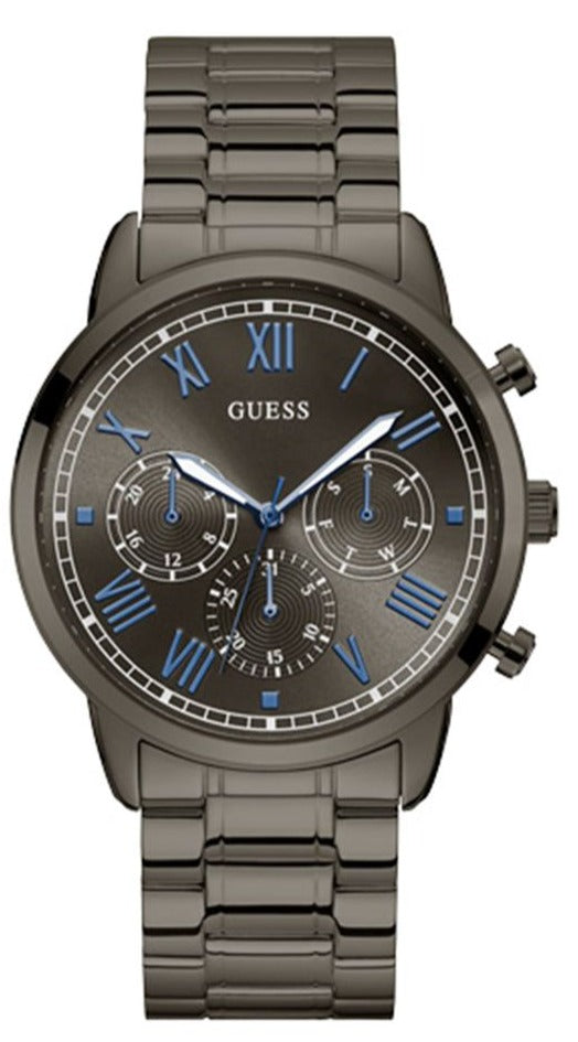 Guess Hendrix Chronograph Gunmetal Dial Gunmetal Steel Strap Watch for Men - W1309G3