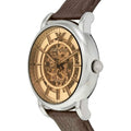 Emporio Armani Luigi Meccanico Brown Dial Brown Leather Strap Watch For Men - AR1982