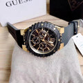 Guess Overdrive Black Dial Black Rubber Strap Watch for Women - W0149L4