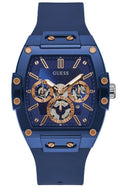 Guess Phoenix Multifunction Blue Dial Blue Rubber Strap Watch for Men - GW0203G7