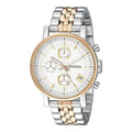 Fossil Boyfriend Chronograph White Dial Two Tone Steel Strap Watch for Women - ES3840