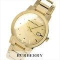 Burberry The City Gold Dial Gold Steel Strap Watch for Women - BU9033