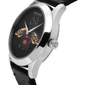 Gucci G Timeless Bee Motif Black Dial Black Leather Strap Watch For Women - YA1264067