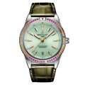 Breitling Chronomat Automatic 36 South Sea Green Dial Green Leather Strap Watch for Women - A10380611L1P1