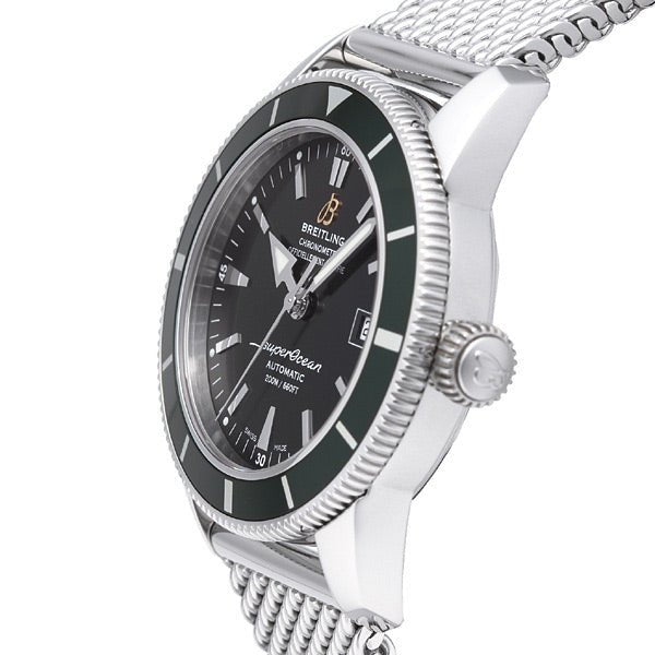 Breitling Superocean Heritage 42mm Chronograph Green Bezel Mens Watch - A1732136