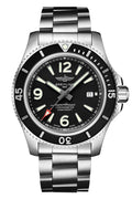 Breitling Superocean Automatic 44mm Black Dial Silver Steel Strap Watch for Men - A17367D71B1A1