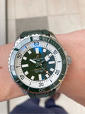 Breitling Superocean Automatic 44 Green Dial Green Rubber Strap Watch for Men - A17376A31L1S1