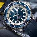 Breitling Superocean Automatic 46 Blue Dial Blue Rubber Strap Watch for Men - A17378E71C1S1