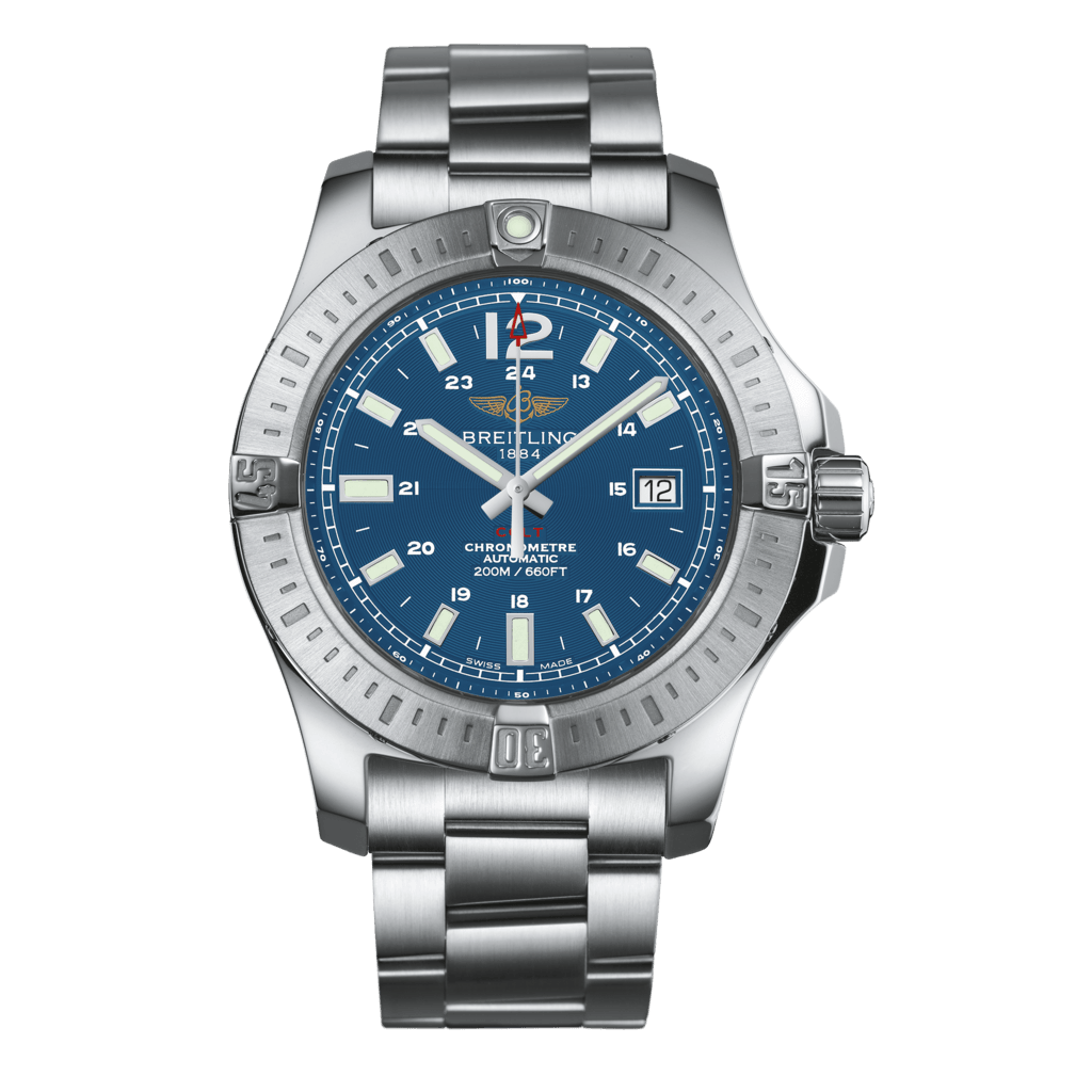 Breitling Colt Automatic Stainless Steel Blue Dial 44mm Mens Watch - A1738811/C906/173A