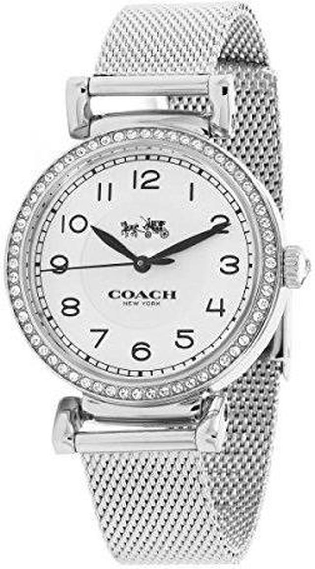 Coach Madison White Dial Silver Mesh Bracelet Watch for Women - 14502651