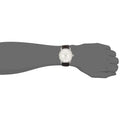 Calvin Klein Infinity Silver Dial Black Leather Strap Watch for Men - K5S341C6