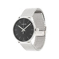 Calvin Klein High Noon Black Dial Silver Mesh Bracelet Watch for Men - K8M21121