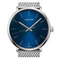 Calvin Klein High Noon Quartz Blue Dial Silver Mesh Bracelet Watch for Men - K8M2112N