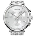 Calvin Klein High Noon Chronograph Silver Dial Silver Mesh Bracelet Watch for Men - K8M27126