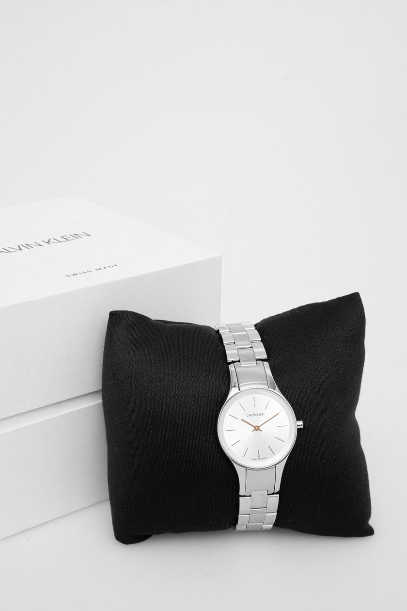 Calvin Klein Simplicity White Dial Silver Steel Strap Watch for Women - K4323185