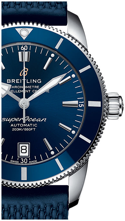 Breitling Superocean Heritage B20 Automatic 42 Blue Dial Blue Mesh Bracelet Watch for Men - AB2010161C1S1