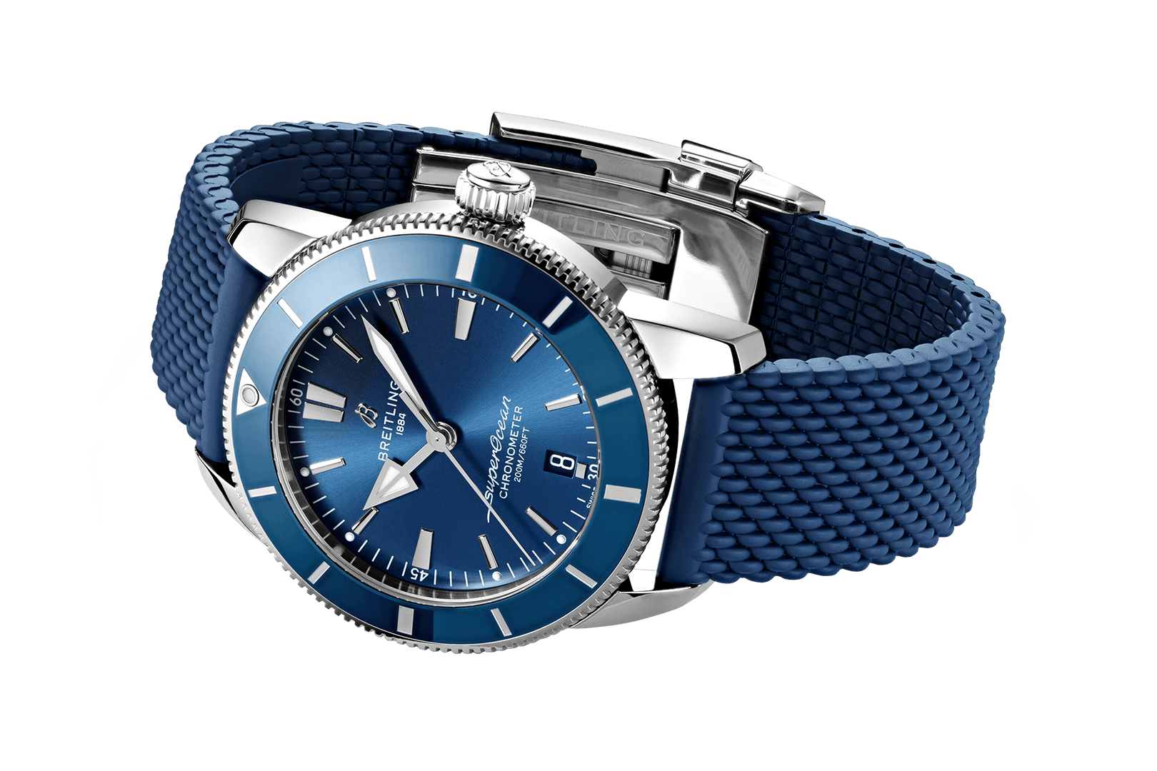 Breitling Superocean Heritage II B20 44mm Blue Dial Mens Watch - AB2030161C1S1