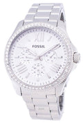 Fossil Cecile Chronograph Silver Dial Silver Steel Strap Watch for Women - AM4481