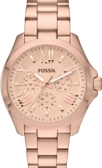 Fossil Cecile Rose Gold Dial Rose Gold Steel Strap Watch for Women - AM4511