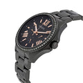 Fossil Cecile Multi Function Crystals Black Dial Black Steel Strap Watch for Women - AM4522