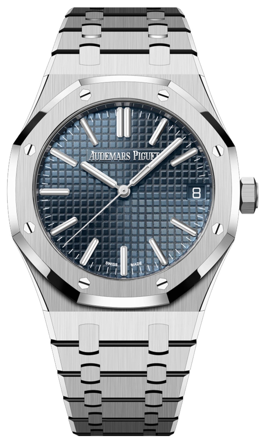 Audemars Piguet Royal Oak 50th Anniversary Automatic Blue Dial Silver Steel Strap Watch for Men - 15510ST.OO.1320ST.01