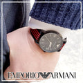 Emporio Armani Kappa Black Dial Two Tone NATO Strap Watch For Men - AR11015