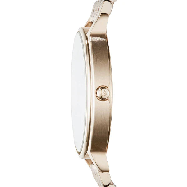 Emporio Armani Dress Quartz Rose Gold Dial Rose Gold Steel Strap Watch For Women - AR11062