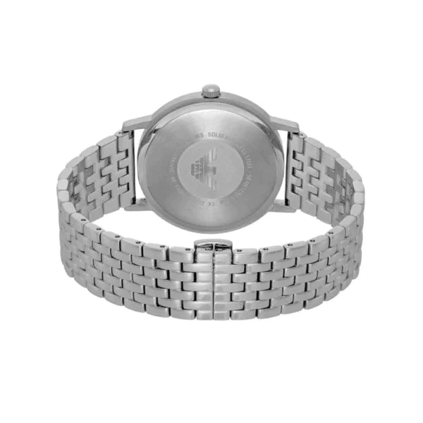 Emporio Armani Kappa Quartz Grey Dial Silver Mesh Bracelet Watch For Men - AR11068