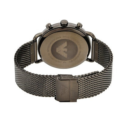 Emporio Armani Aviator Brown Dial Grey Mesh Bracelet Watch For Men - AR11141