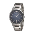 Emporio Armani Renato Quartz Blue Dial Silver Steel Strap Watch For Men - AR11182