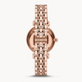 Emporio Armani T-Bar Gianni Crystal Pave Dial Rose Gold Steel Strap Watch For Women - AR11244