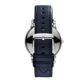 Emporio Armani Classic Quartz Blue Dial Black Leather Strap Watch For Men - AR1731