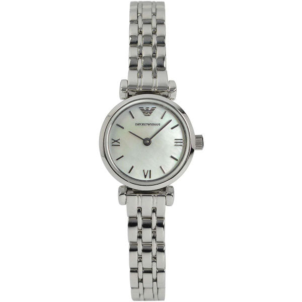 Emporio Armani Gianni White Dial Silver Steel Strap Watch For Women - AR1763