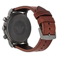 Emporio Armani Classic Chronograph Black Dial Brown Leather Strap Watch For Men - AR1919