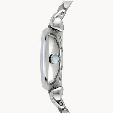 Emporio Armani Gianni T Bar Blue Dial Silver Steel Strap Watch For Women - AR1961