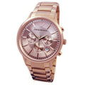 Emporio Armani Classic Chronograph Rose Gold Dial Rose Gold Steel Strap Watch For Men - AR2452