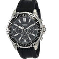 Fossil Garrett Chronograph Black Dial Black Rubber Strap Watch for Men - FS5624