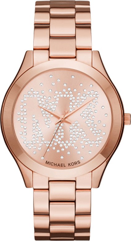 Michael Kors Slim Runway Rose Gold Dial Rose Gold Steel Strap Watch for Women - MK3591