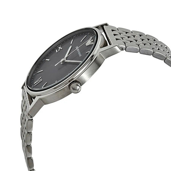 Emporio Armani Kappa Quartz Grey Dial Silver Mesh Bracelet Watch For Men - AR11068