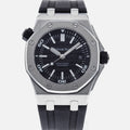 Audemars Piguet Royal Oak Offshore Diver Black Dial Black Rubber Strap Watch for Men - 15710ST.OO.A002CA.01