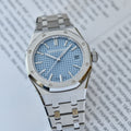 Audemars Piguet Royal Oak 50th Anniversary Light Blue Dial Silver Steel Strap Watch for Men - 15550ST.OO.1356ST.04