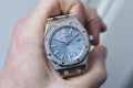 Audemars Piguet Royal Oak 50th Anniversary Light Blue Dial Silver Steel Strap Watch for Men - 15550ST.OO.1356ST.04