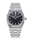 Audemars Piguet Royal Oak Quartz Black Dial Silver Steel Strap Watch for Women - 67650ST.OO.1261ST.01