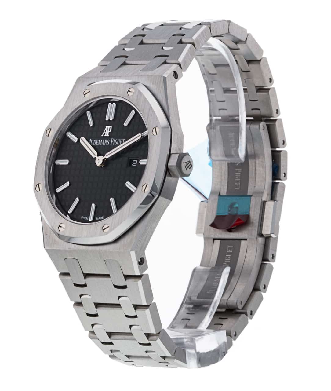 Audemars Piguet Royal Oak Quartz Black Dial Silver Steel Strap Watch for Women - 67650ST.OO.1261ST.01