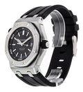 Audemars Piguet Royal Oak Offshore Diver Black Dial Black Rubber Strap Watch for Men - 15710ST.OO.A002CA.01