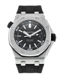 Audemars Piguet Royal Oak Offshore Diver Black Dial Black Rubber Strap Watch for Men - 15710ST.OO.A002CA.01